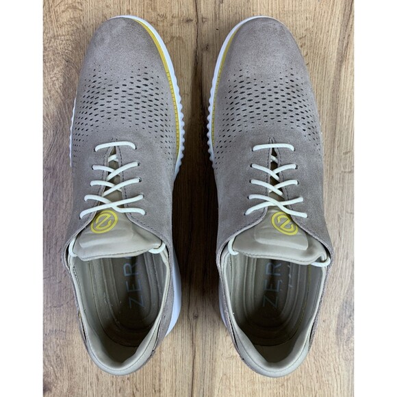 Cole Haan Men's 2.ZERØGRAND C35749 Taupe Brown Laser Wingtip Stucco Suede 11 M - Picture 12 of 14